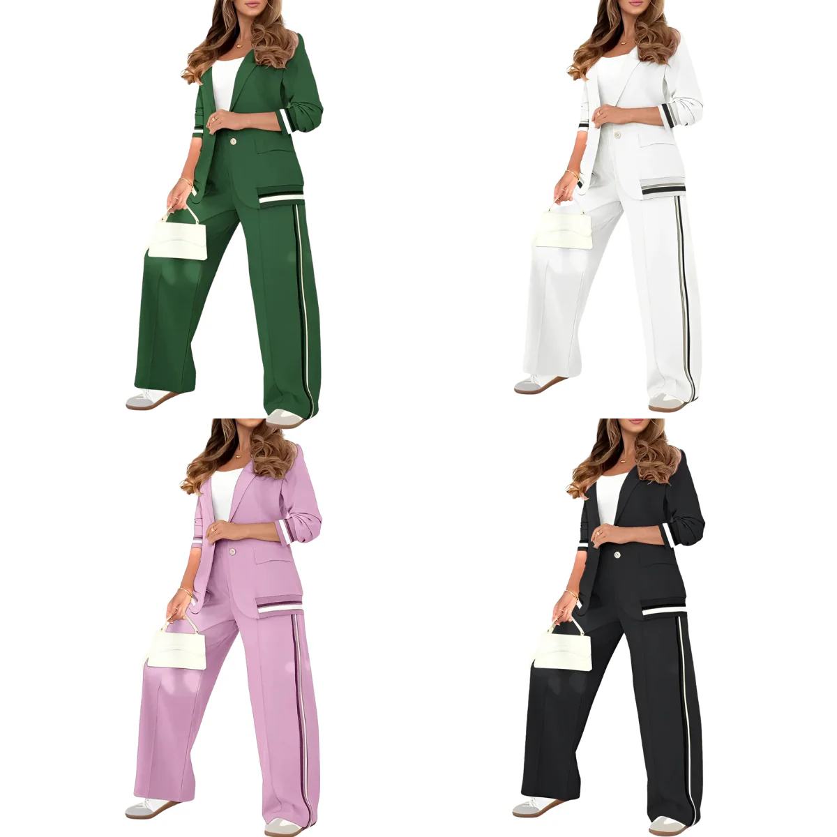 Luxe Satin Two‑Piece Lounge Set – Zip Jacket & Wide‑Leg Pants | Amý Beauty